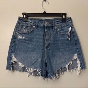 OFLUCK Distressed Blue Denim Shorts, Size 6 Women’s, NWT